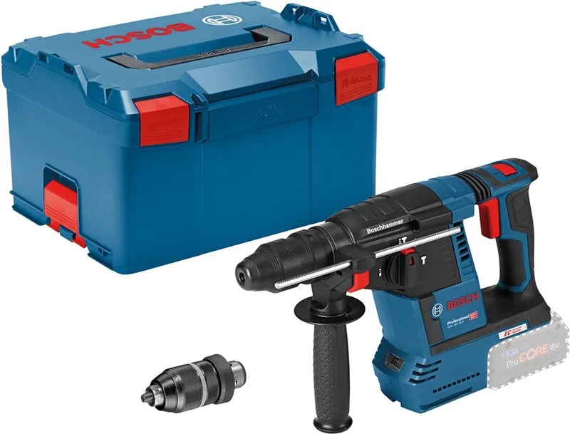 GBH 18V-26 F Accu combihamer SDS-plus 2,6J + snelwisselboorkop + stofafzuiging 18V Basic Body in L-Boxx - 061191000K von Bosch Professional – Produktbild