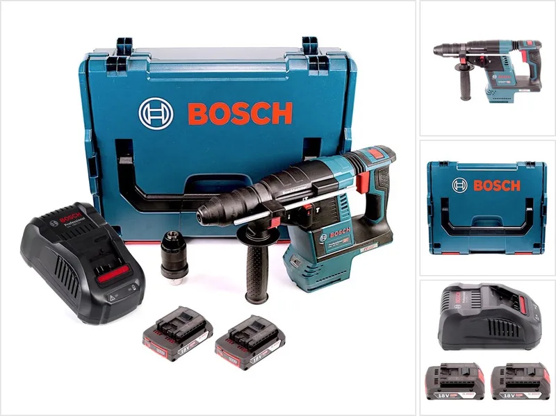 GBH 18V-26 F accuboormachine 18V 2,6J borstelloos SDS plus + 2x accu 2,0Ah + snellader + L-Boxx de Bosch Professional – image du produit