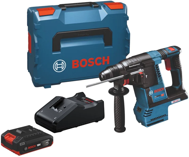 GBH 18V-26 Professional accu-boorhamer 18 V 2,6 J SDS plus borstelloos + 1x accu 2,0 Ah + oplader + L-Boxx von Bosch Professional – Produktbild