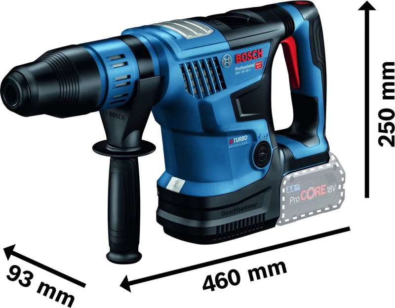 GBH 18V-36 C Accu boorhamer - BITURBO - Zonder 18V accu en lader - In koffer van Bosch Professional – productafbeelding