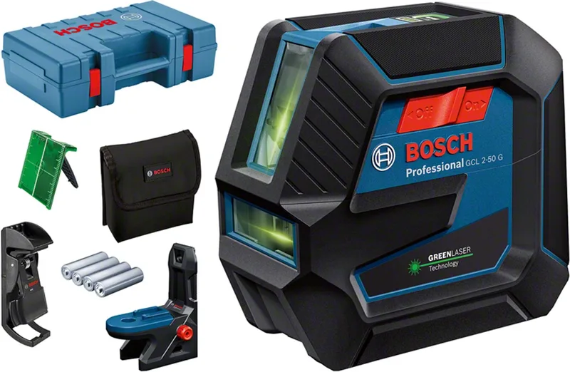 GCL 2-50 G Kruislijnlaser groen in koffer - 0601066M02 de Bosch Professional, Bleu – image du produit