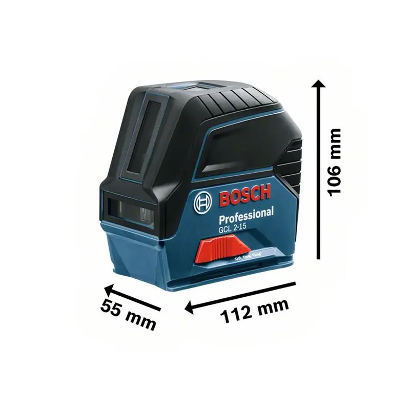 GCL 2-50 Punt- en kruislijnlaser rood + LR 6 laserontvanger in koffer - 0601066F01 de Bosch Professional, Bleu – image du produit 3 sur 3