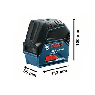 GCL 2-50 Punt- en kruislijnlaser rood + LR 6 laserontvanger in koffer - 0601066F01 de Bosch Professional, Bleu – image du produit 2 sur 3
