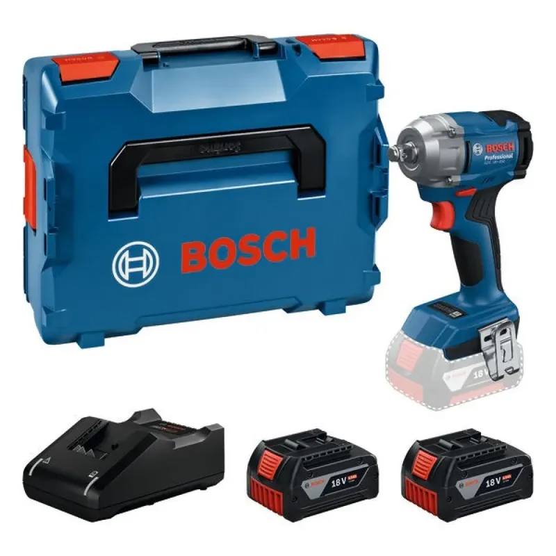 Gds 18v-350 + 2 Bat 4.0ah + L-boxx Slagmoersleutel von Bosch Professional – Produktbild 2 von 2