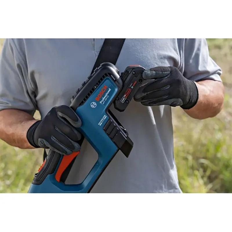 GFR 18V-23 - Accu Bosmaaier - Inclusief Schouderriem - Spoel en lijn - Beschermkap - Handgreep - Plant Bescherming - Messenset - barrière balk van Bosch Professional – productafbeelding 3 van 6