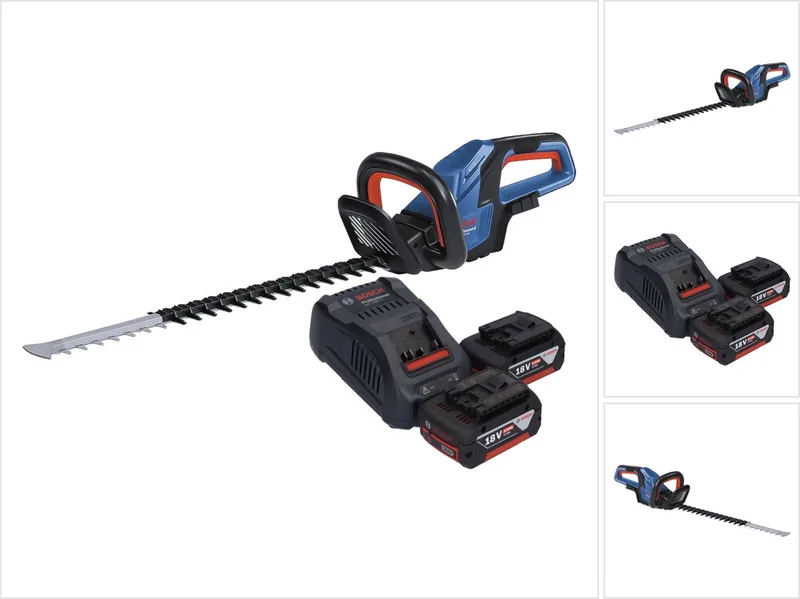 GHE 18V-60 Professionele accu heggenschaar 18 V 60 cm borstelloos + 2x accu 5.0 Ah + lader von Bosch Professional – Produktbild