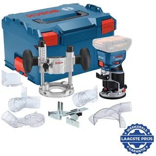 GKF 18V-8 Accu Boven- en Kantenfrees 18V Basic Body in L-Boxx - 06016C2003 by Bosch Professional, Blue – product image 1 of 6