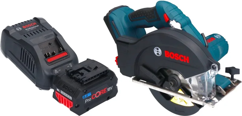 GKM 18V-50 Professionele accu metaalcirkelzaag 18 V 136 mm borstelloos + 1x ProCORE accu 8.0 Ah + lader de Bosch Professional – image du produit
