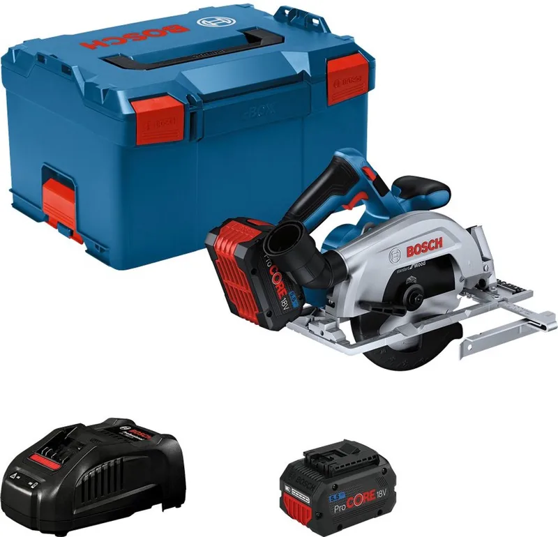 GKS 18V-57-2 Accu cirkelzaag 165mm 18V 5.5Ah in L-Boxx - 06016C1202 fra Bosch Professional – produktbillede