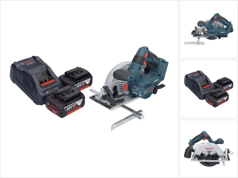 GKS 18V-57-2 Professionele accucirkelzaag 18 V 165 mm borstelloos + 2x accu 5.0 Ah + lader by Bosch Professional – product image