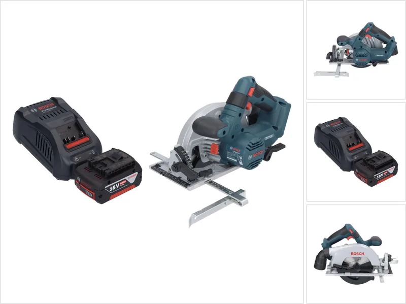 GKS 18V-57-2 Professionele accucirkelzaag 18 V 165 mm borstelloos + 1x accu 5.0 Ah + lader de Bosch Professional – image du produit