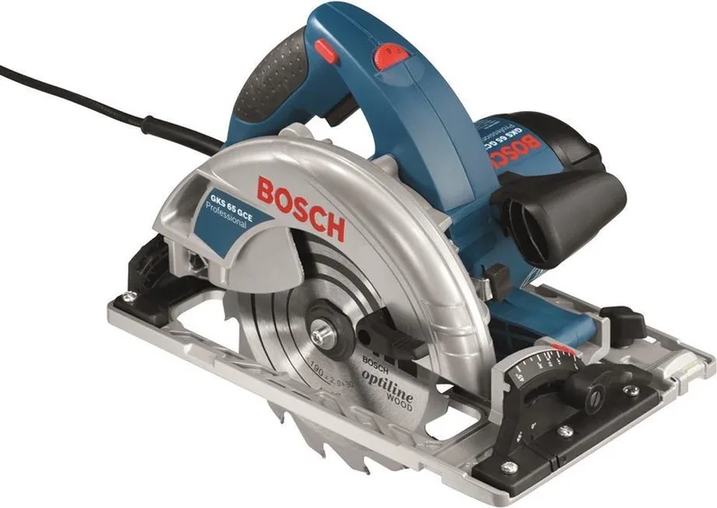 GKS 65 GCE Cirkelzaagmachine - Afzuigadapter, HM-zaagblad 190 mm Ø, inbusstiftsleutel SW 5 de Bosch Professional – image du produit