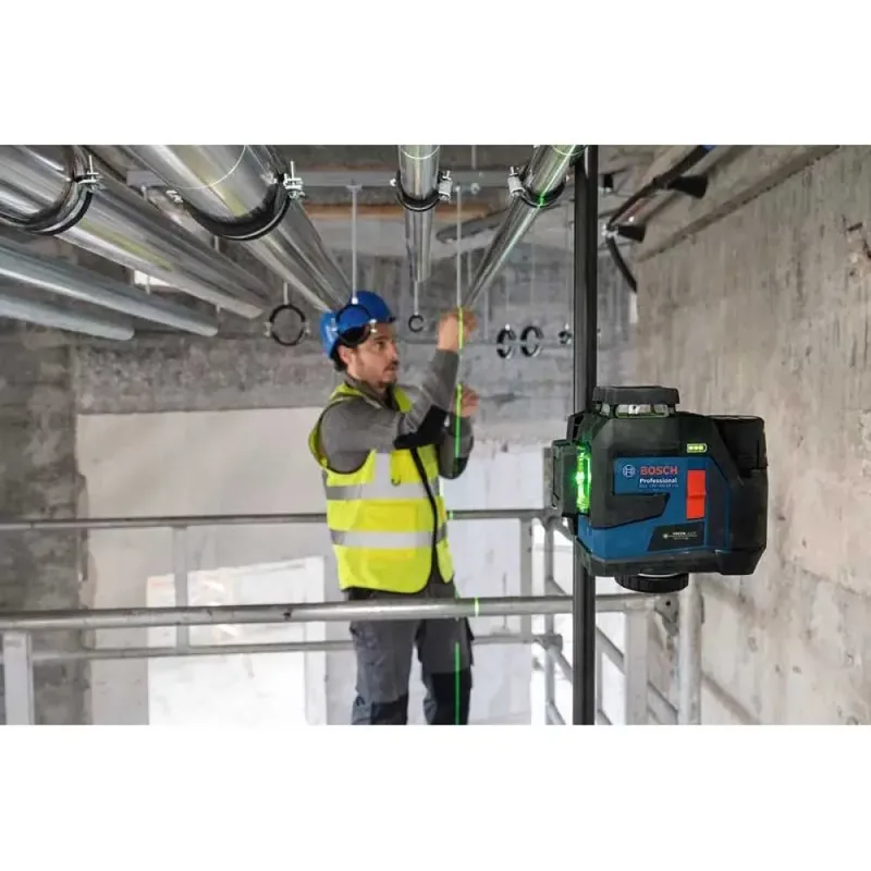 GLL 12V-100-33 CG - Lijnlaser - Inclusief 12V (2.0 Ah) Accu - Snellader - Laserrichtbord - Houder - Plafondklem - Tas van Bosch Professional – productafbeelding 6 van 6