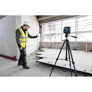 GLL 20-22 G - Lijnlaser - (4x batterij 1,5V LR6 (AA), laserrichtbord, houder LB10, statief BT 150, alkalinebatterij-adapter, tas) van Bosch Professional – productafbeelding 6 van 6