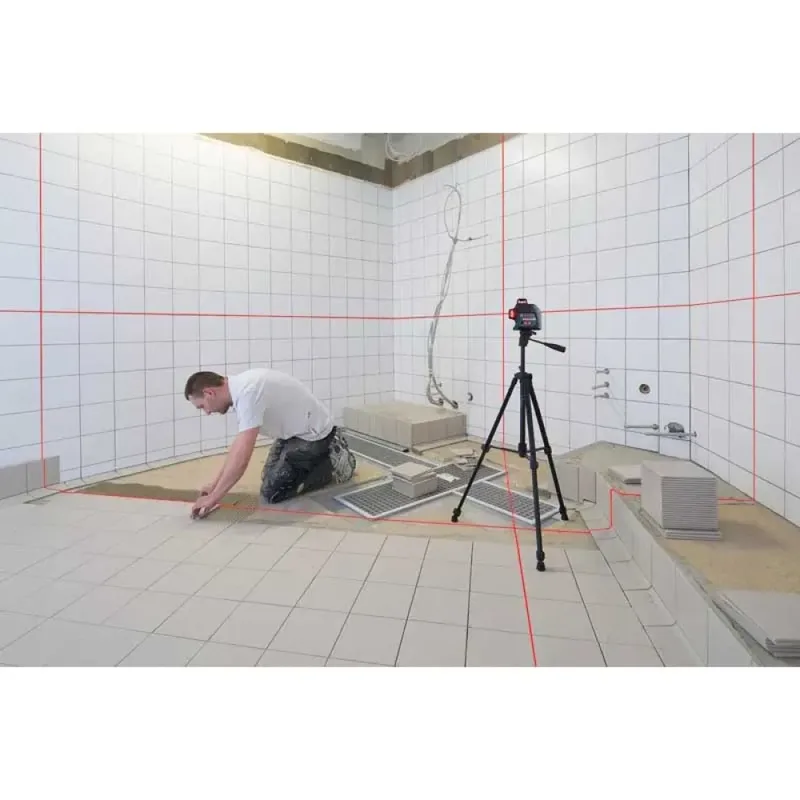 GLL 80-33 G - Lijnlaser - (1 x accu BA 3.7V 3.0Ah XL Li-Ion, laserrichtbord, houder LB10, USB-A naar USB-C kabel, tas) van Bosch Professional – productafbeelding 4 van 5