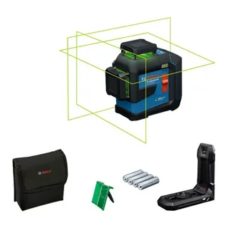 GLL 80-33 G - Lijnlaser - (4x batterij 1,5V LR6 (AA), laserrichtbord, houder LB10, alkalinebatterij-adapter, tas) by Bosch Professional – product image 2 of 6
