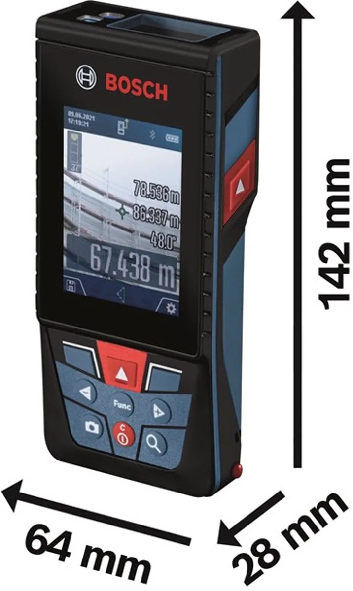 GLM 150-27 C - Laser afstandsmeter - Meetbereik 150 m - Inclusief Micro USB Kabel - Handlus - Opbergetui by Bosch Professional – product image 1 of 6