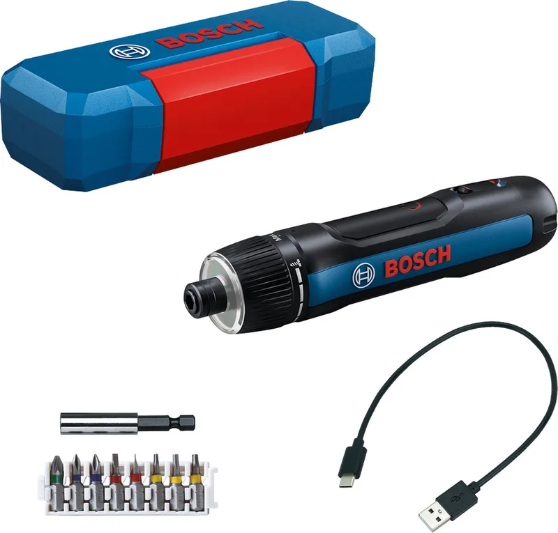 GO (Gen 3) - Schroefmachine - Geïntegreerde accu 3.6V 2.0 Ah - USB C-oplaadkabel - 8-delige bit set - Bithouder - Koffer by Bosch Professional – product image 1 of 5