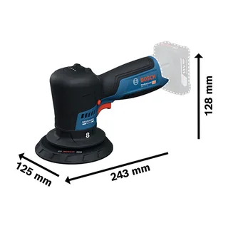 GPX 12V-125 Excentrische accu polijstmachine 125 mm 12V Basic Body - 06019L4100 de Bosch Professional – image du produit 3 sur 6
