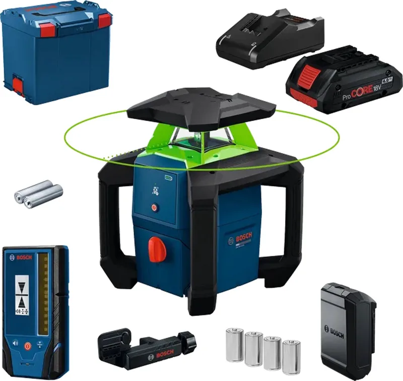 GRL 18V-3-31 G Accu rotatielaser groen + LR3-2 ontvanger 18V 4.0Ah in L-Boxx - 0601061G00 de Bosch Professional – image du produit 1 sur 2