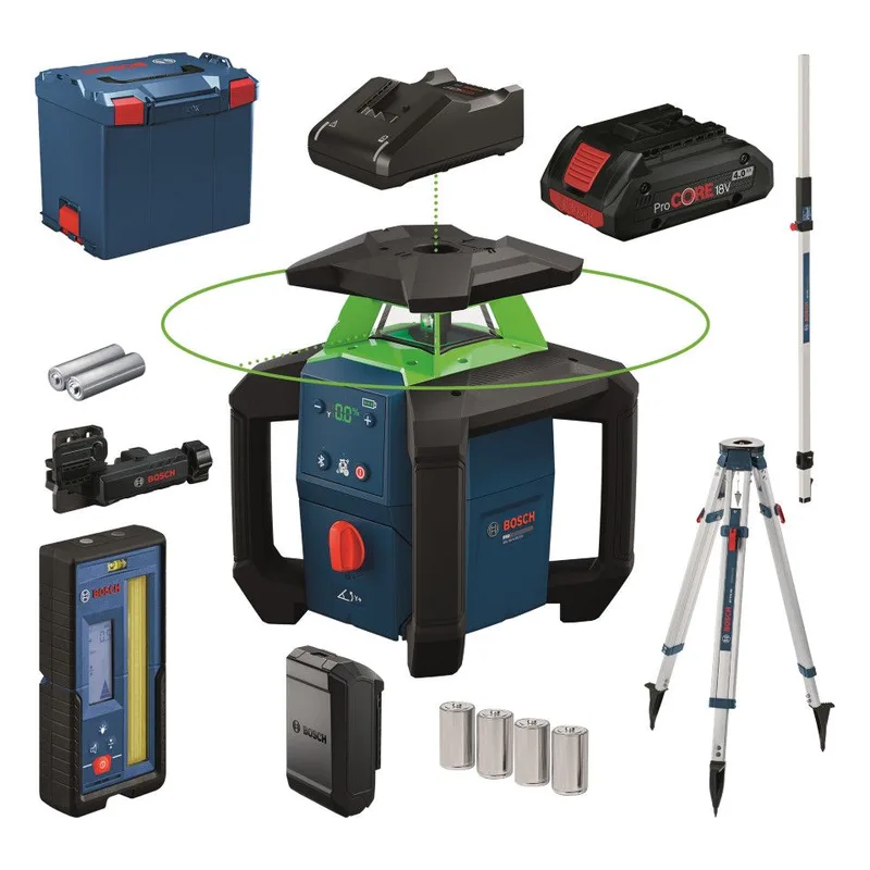 GRL 18V-4-34 CVG Accu rotatielaser groen complete set 18V 4.0Ah in L-Boxx - 0615A500DH de Bosch Professional – image du produit