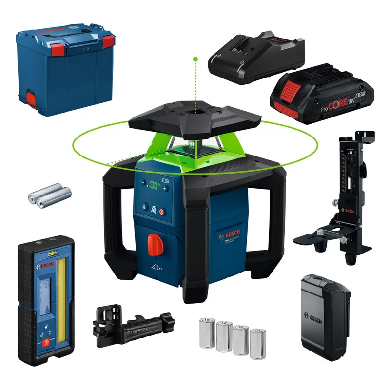 Bosch Grl18v-4-34cvg + Wm5 Roterende Laserniveau fra Bosch Professional – produktbillede