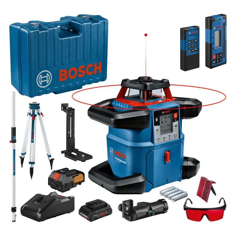GRL 600 CHV Accu rotatielaser rood complete set 18V 4.0Ah in koffer - 06159940P5 von Bosch Professional – Produktbild 1 von 3