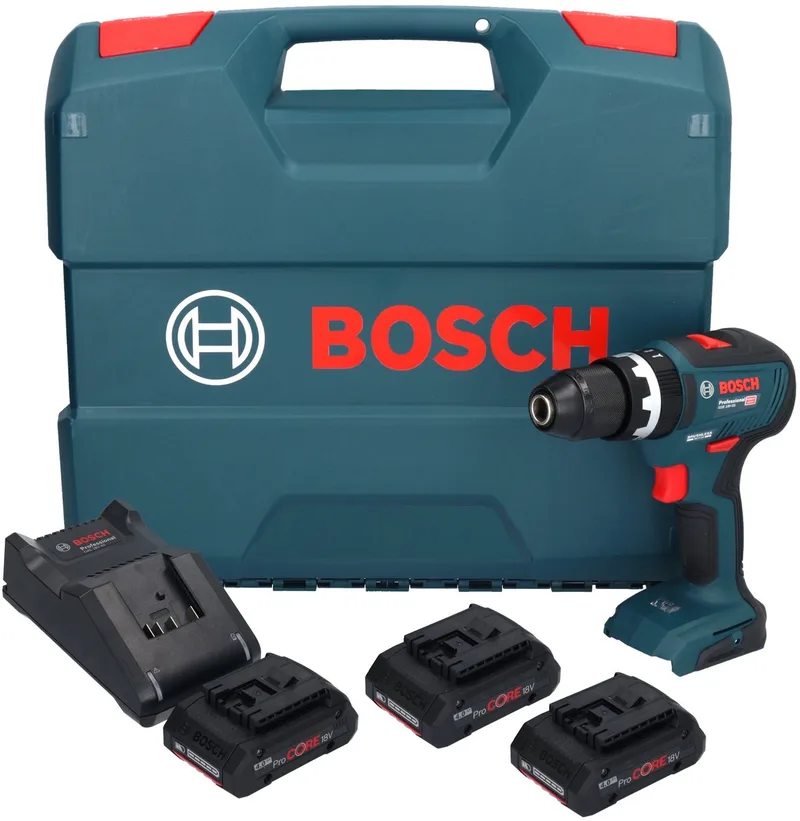 GSB 18V-55 Accu klop-/schroefboormachine 18V ProCore 4.0Ah (3x) in L-Case - 0615A5002V by Bosch Professional – product image