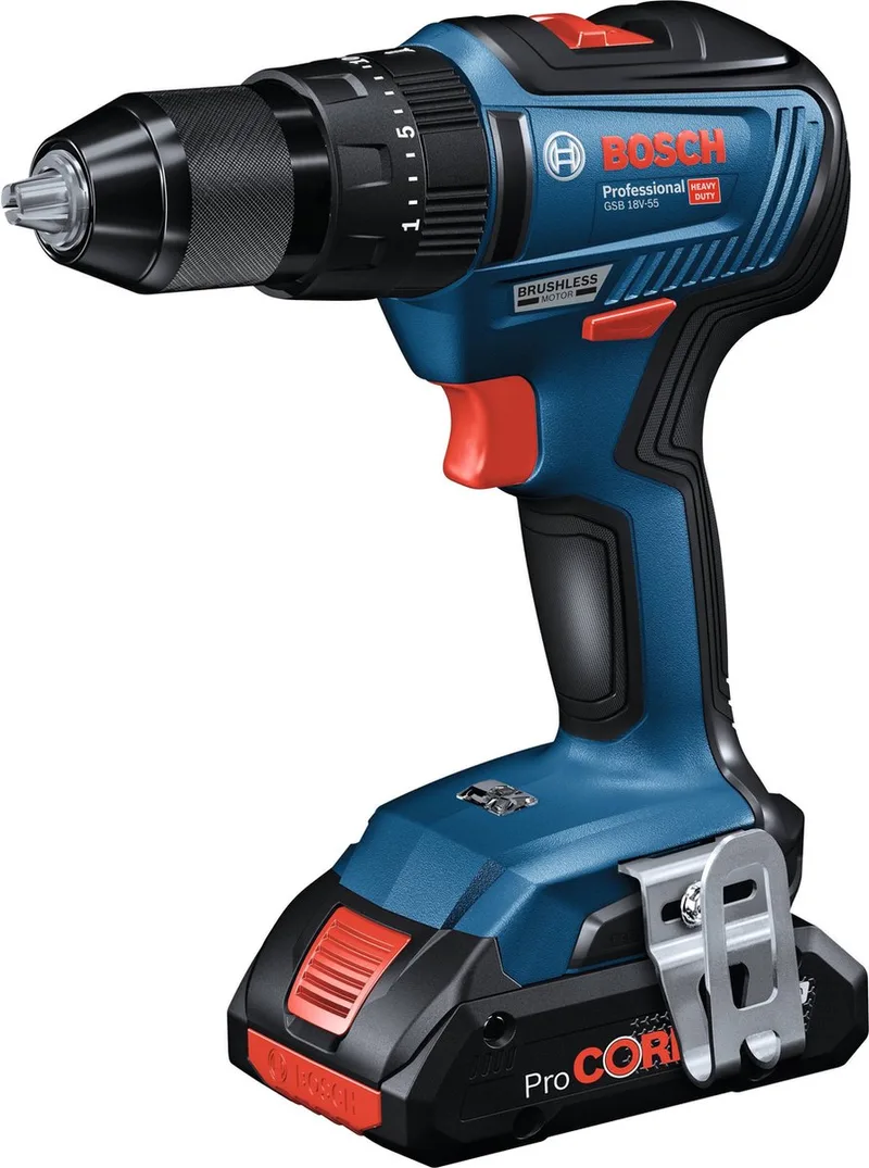 GSB 18V-55 accu-klopboorschroefmachine - Losse Body (geleverd zonder accu en lader) de Bosch Professional – image du produit