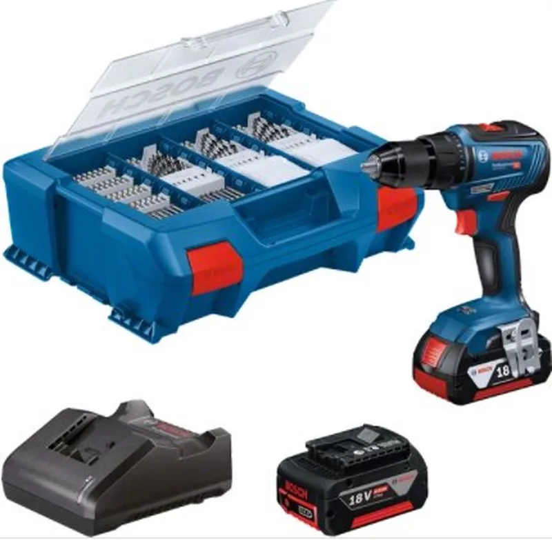 GSB 18V-55 Accuboormachine - Met 2x 18 V accu (4.0 Ah) en lader - In L-Boxx de Bosch Professional – image du produit