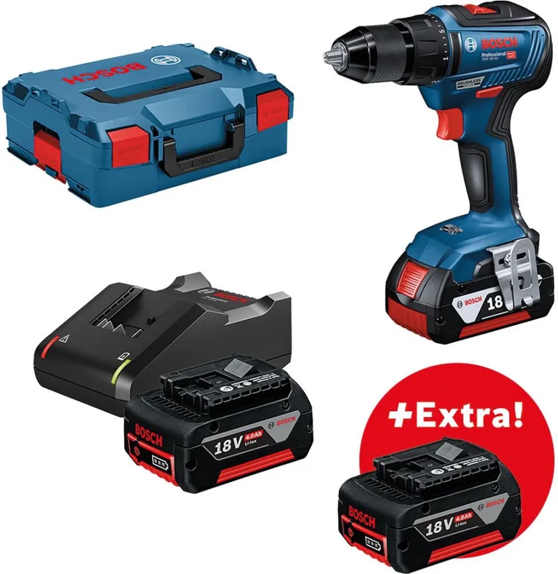 GSB 18V-55 Klopboormachine - Met 3x 18V accu's en lader - Incl. koffer - Koolborstelloos - 85Nm de Bosch Professional – image du produit