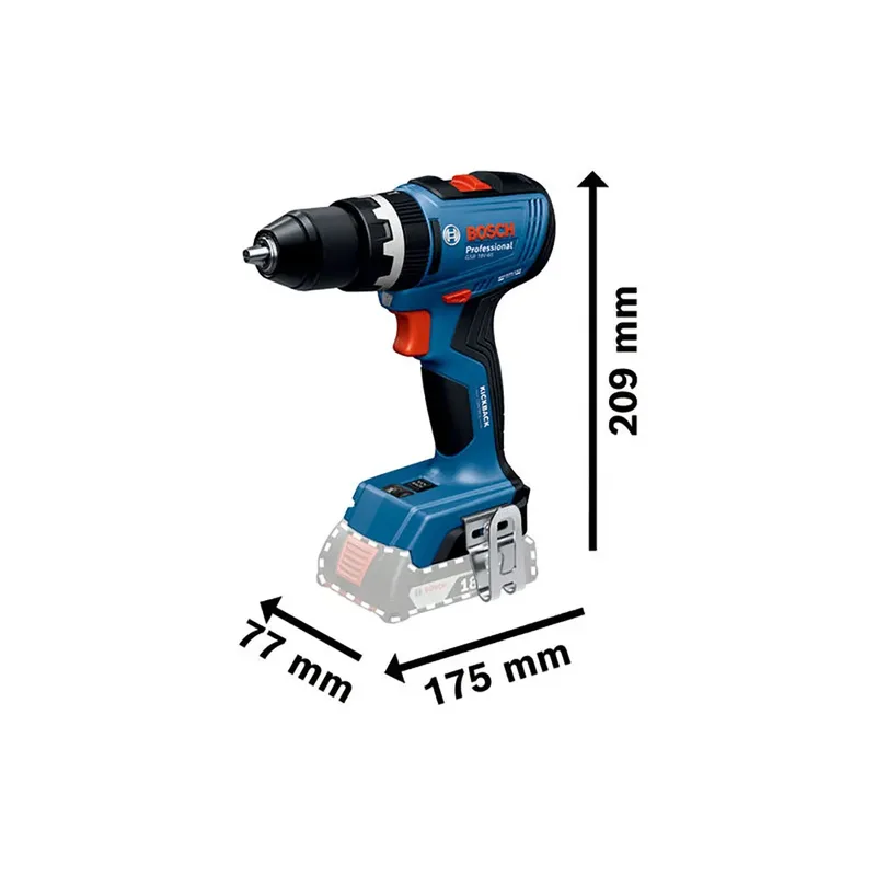 Gsb 18v-65 + 2 Bat 2.0 Ah + L-case Elektrische Schroevendraaier by Bosch Professional – product image 2 of 6