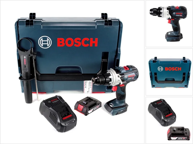 GSB 18V-85 C accu-slagboormachine 18V 85Nm 1/2" borstelloos + 1x accu 2,0Ah + oplader + L-Boxx från Bosch Professional – produktbild
