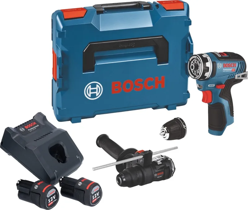 GSR 12V-35 FC Accu Schroefboormachine FlexiClick 12V 3.0Ah + 2x Hulpstukken in L-Boxx - 06019H3009 von Bosch Professional – Produktbild
