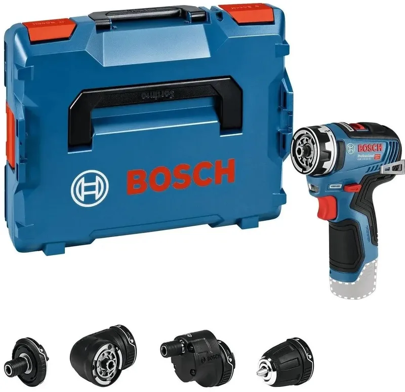 Bosch Akku-Bohrschrauber GSR 12V-35 FC Solo Version 4 Aufsätze L-BOXX von Bosch Professional – Produktbild