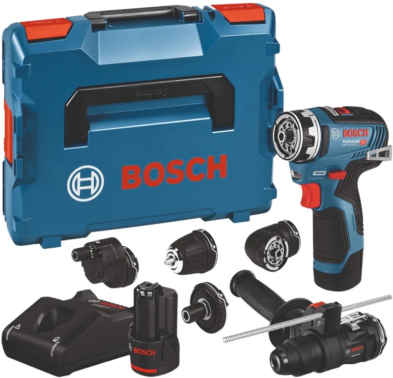 GSR 12V-35 FC FlexiClick schroefboormachine +5x hulpstukken 12V 3.0Ah in L-Boxx - 06019H3008 de Bosch Professional – image du produit