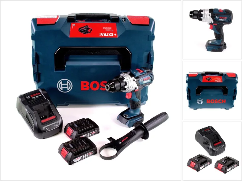 GSR 18V-110 C accuboormachine 18 V 110 Nm borstelloos + 2x accu 2,0 Ah + oplader + L-Boxx von Bosch Professional – Produktbild