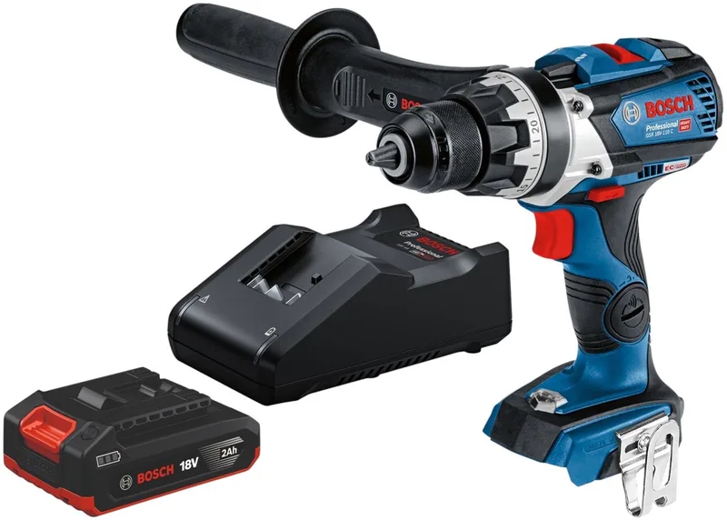 GSR 18V-110 C Professional accuboormachine 18 V 110 Nm borstelloos + 1x accu 2,0 Ah + oplader från Bosch Professional – produktbild