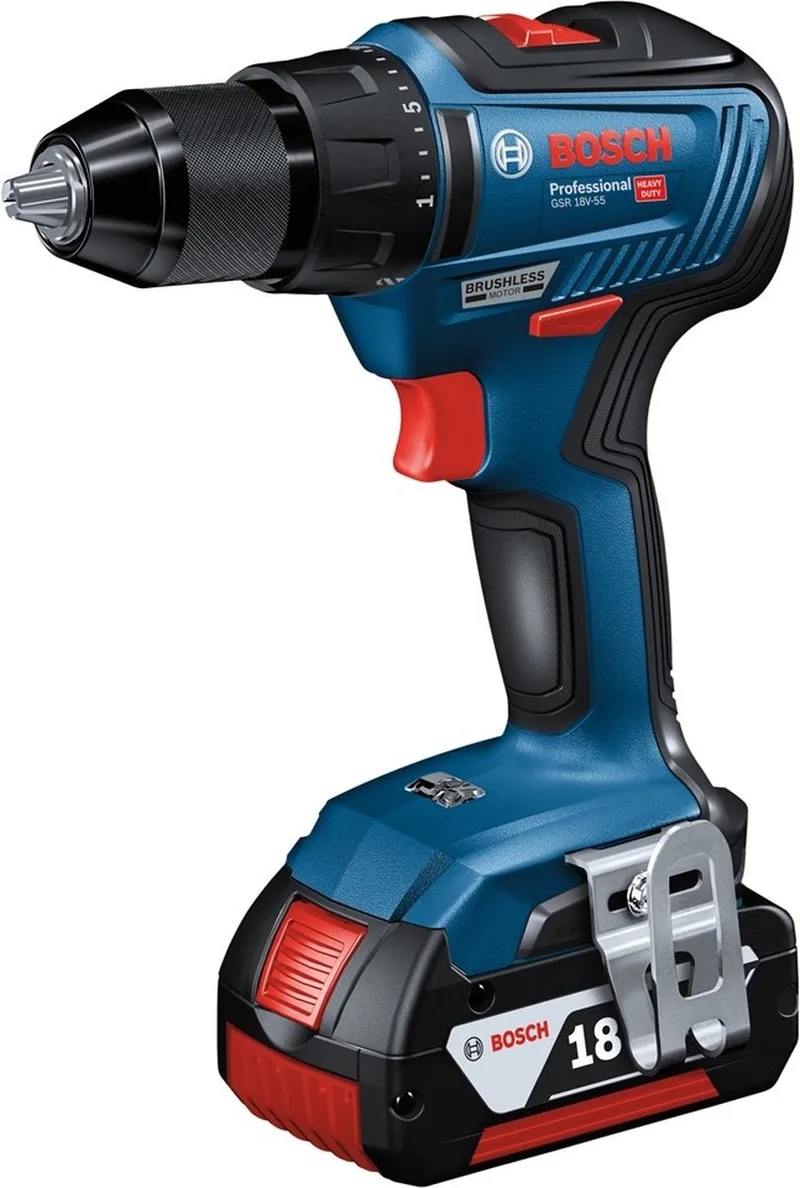 GSR 18V-55 Accu Schroefboormachine 18V 4.0Ah in L-Boxx - 06019H5200 från Bosch Professional – produktbild