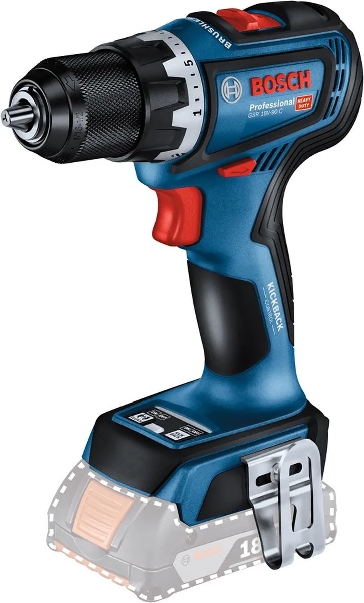 GSR 18V-90 C Accu Schroefboormachine 18V Basic Body in L-Boxx - 06019K6002 by Bosch Professional – product image