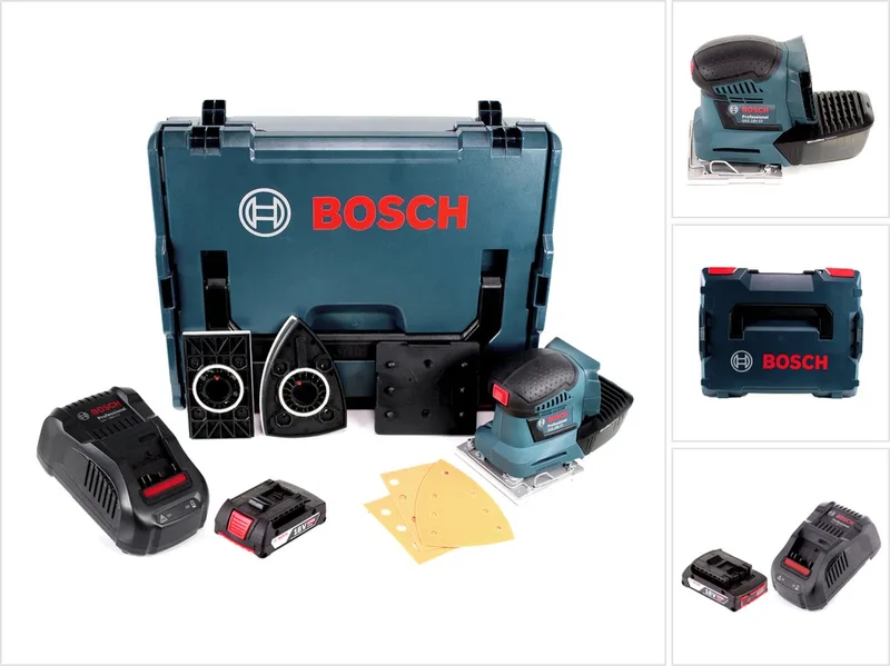 GSS 18V-10 accu-excentrische schuurmachine 18V + 1x accu 2,0 Ah + oplader + L-Boxx de Bosch Professional – image du produit