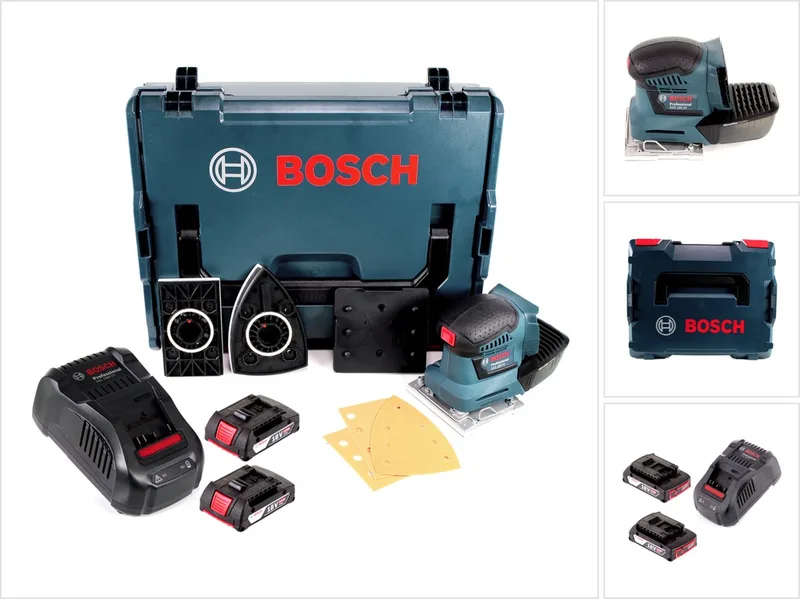 GSS 18V-10 accu-excentrische schuurmachine 18V + 2x accu 2,0 Ah + oplader + L-Boxx by Bosch Professional – product image