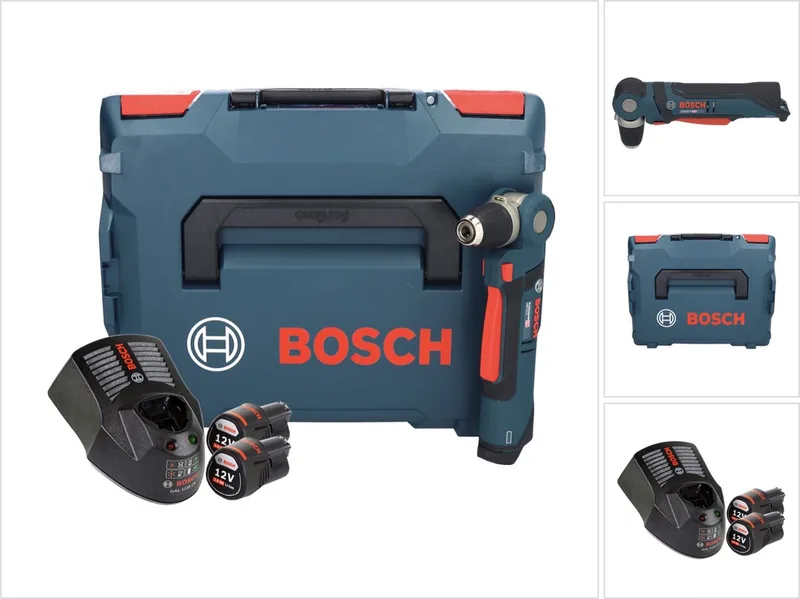 GWB 12V-10 accu-haakse boormachine 12 V 11 Nm + 2x accu 3,0 Ah + oplader + L-Boxx de Bosch Professional – image du produit