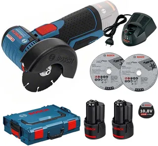 Bosch Akku-Winkelschleifer GWS 12V-76 mit 2 x 3,0 Ah Li-Ion Akku von Bosch Professional – Produktbild 1 von 5