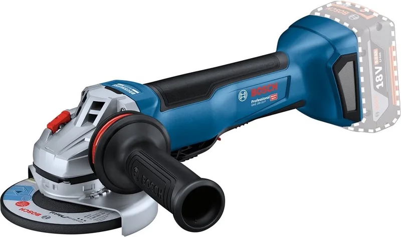 GWS 18V-10 P Accu Haakse Slijper 125mm 18V Basic Body - 06019J4100 van Bosch Professional – productafbeelding