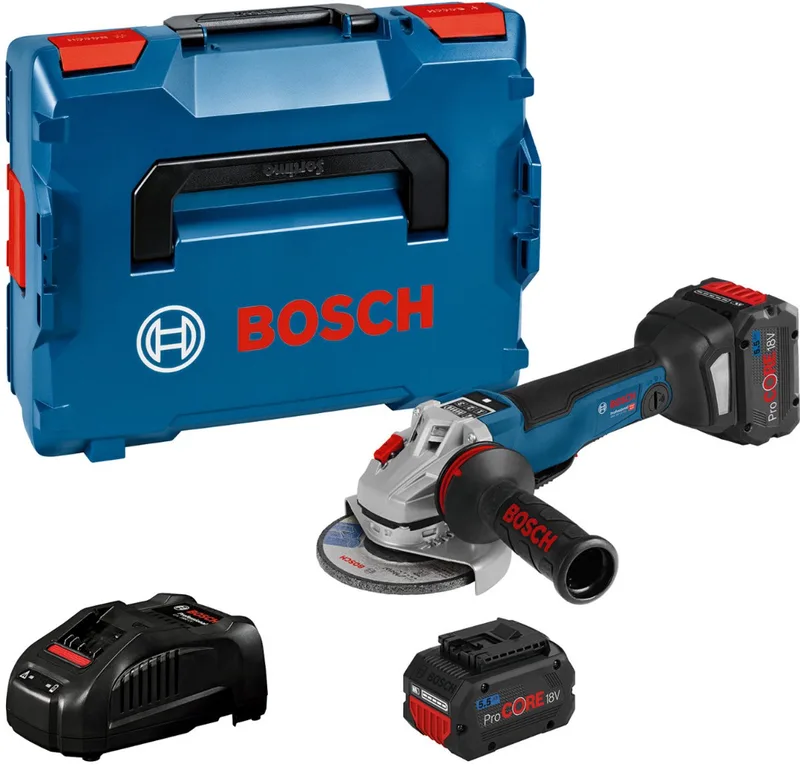 GWS 18V-10 PSC Accu haakse slijper 125mm 18V 5.5Ah in L-Boxx - 06019G3F0E van Bosch Professional – productafbeelding