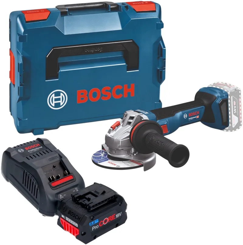 GWS 18V-11 Professional accu haakse slijper 18 V 125 mm borstelloos + L-Boxx ( 06019N4102 ) - zonder accu, zonder oplader von Bosch Professional – Produktbild