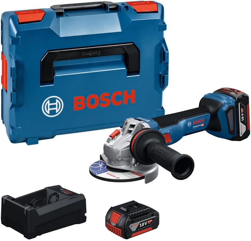 GWS 18V-11 S Accu haakse slijper 125mm 18V 5.0Ah in L-Boxx - 06019N4002 de Bosch Professional – image du produit