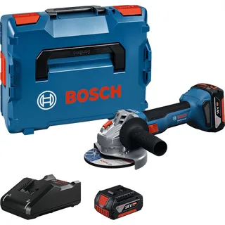 GWS 18V-8 Accu haakse slijper 125mm 18V 4.0Ah in L-Boxx - 06019N9002 fra Bosch Professional – produktbillede 1 af 6
