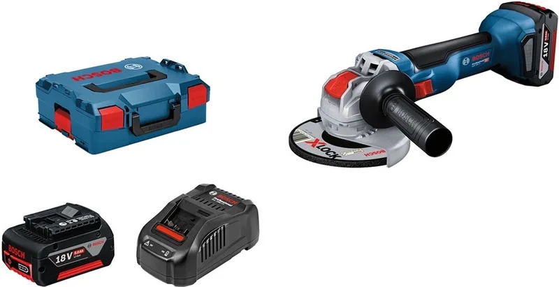 GWX 18V-10 Accu Haakse Slijper 18V 5.0Ah (2x) in L-Boxx - 06017B0102 de Bosch Professional – image du produit
